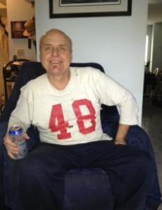 # 48, The Legend, pictured here, wearing his Brandford Bison’s Jersey.