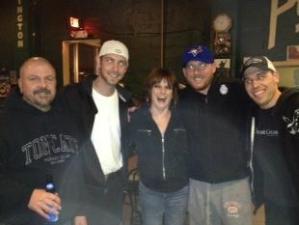 Judy from Purples poses with some possessed Tomcats...Are Sparky, Chico, Doc and Soupy zombies?