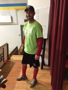 Chico is already in the Christmas spirit with his festive socks and shirts.