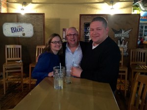 Sparky couldn't seem to ever get a picture with Pitbull so he found someone more famous....Julie and Lovie. 