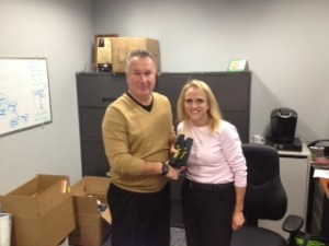 President Stevo presenting a gift to the Tomcat Booster Club President Ms. Melanie ....her 20 years of hard work And dedication to the Tomcats has not gone un-noticed !