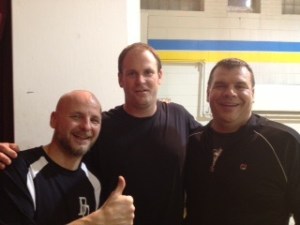 Hicksee celebrating his birthday with fellow Rock Shack and Flintstone