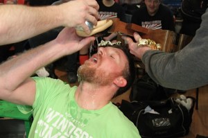 Doc drink the sweet taste of triumph...and the slightly skunky must of dried up, aged beer stains from previous cups of yesteryear.