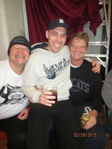 Soupy proudly sits on his father's lap for a photo...you are never too old for daddy's lap!