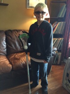 Sol ( Sunny's Kid ) got a stick done up for Big Mac ( Doc's boy ) Sol ...a first round pick is doing work in community helping kids ....Sol will get to play on April 21 .